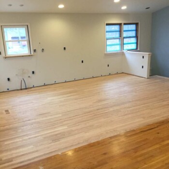 BEFORE: Red Oak Install With Dark Stain