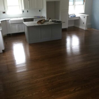 AFTER: Red Oak Install With Dark Stain