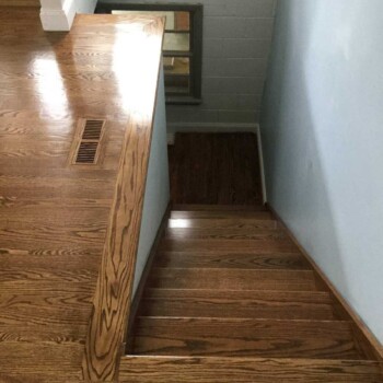 AFTER Red Oak Install With Dark Stain