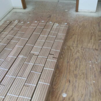 BEFORE: White Oak Install With Gold Seal